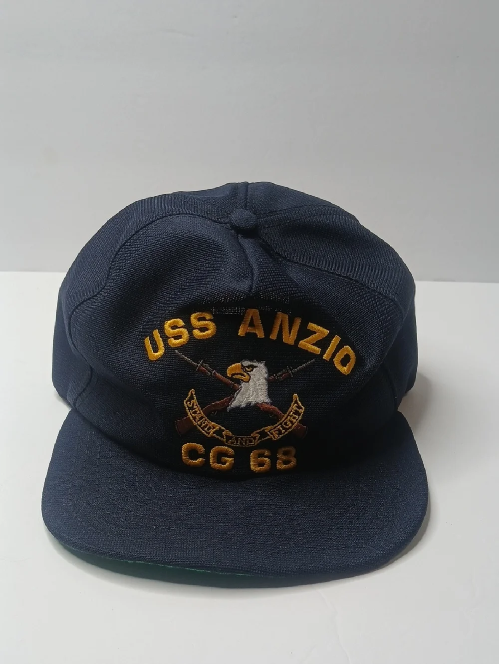 US Navy USS Anzio CG 68 Guided Missle Ship Snapback Cap Blue Embroidered‎ USA